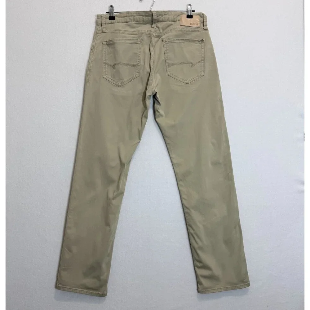 Mavi Jeans Zach Straight Leg Mens Khaki Pants Size 34/32 Cotton Blend